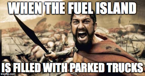When the fuel island is full
